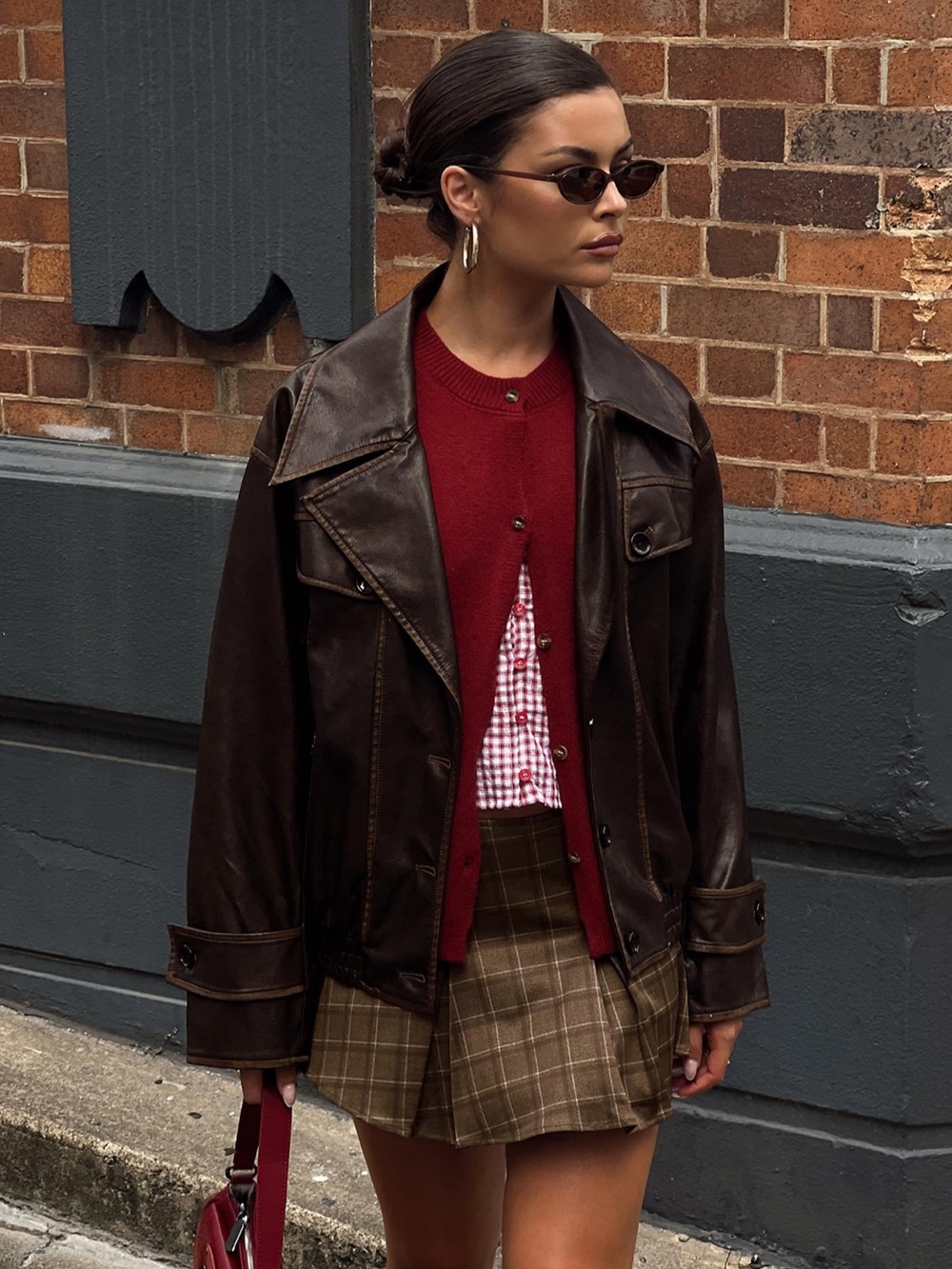 Princess Polly Leather Bomber Jacket NWT